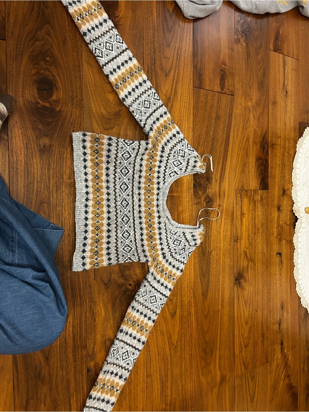 American Eagle Outfitters Fair Isle Cropped Sweater